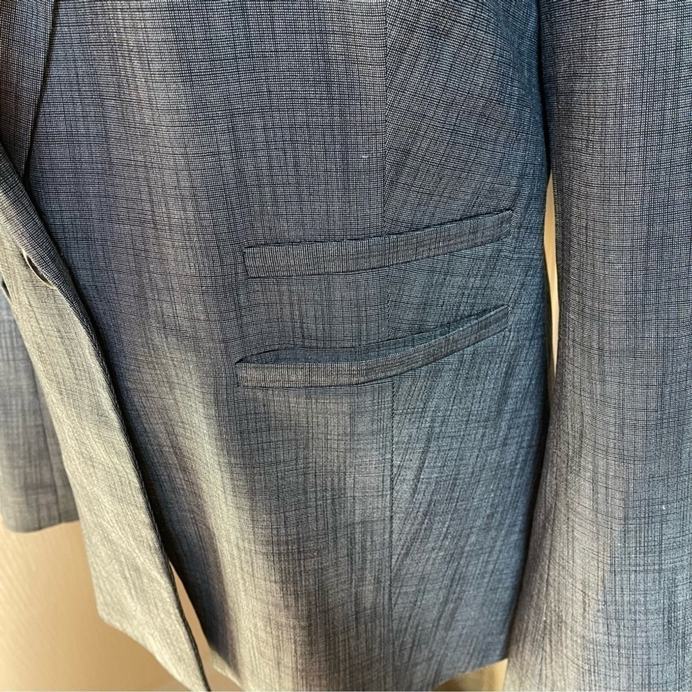 Halogen - Blue White Single Button Lined Blazer S… - image 3